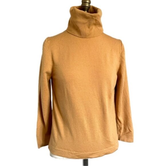 Vintage Geiger Camel Turtleneck Wool Sweater - S/M 🇮🇹 - Picture 2 of 9